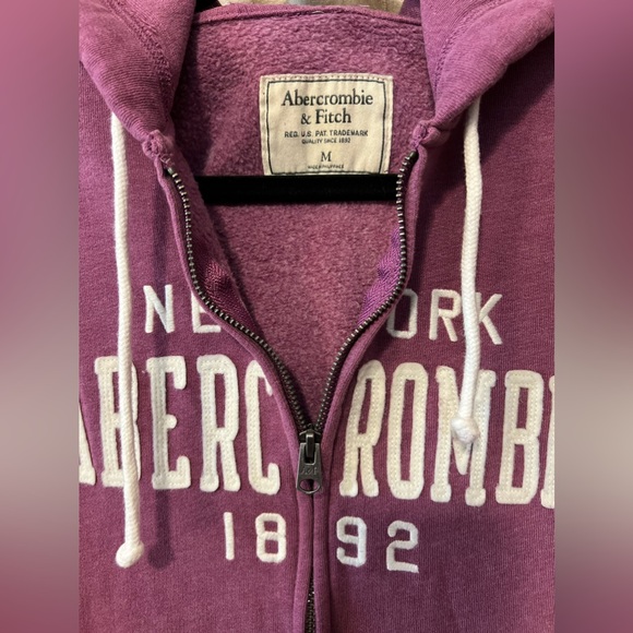 🩵 Abercrombie & Fitch Full Zip Hoodie Y2K - Picture 2 of 6